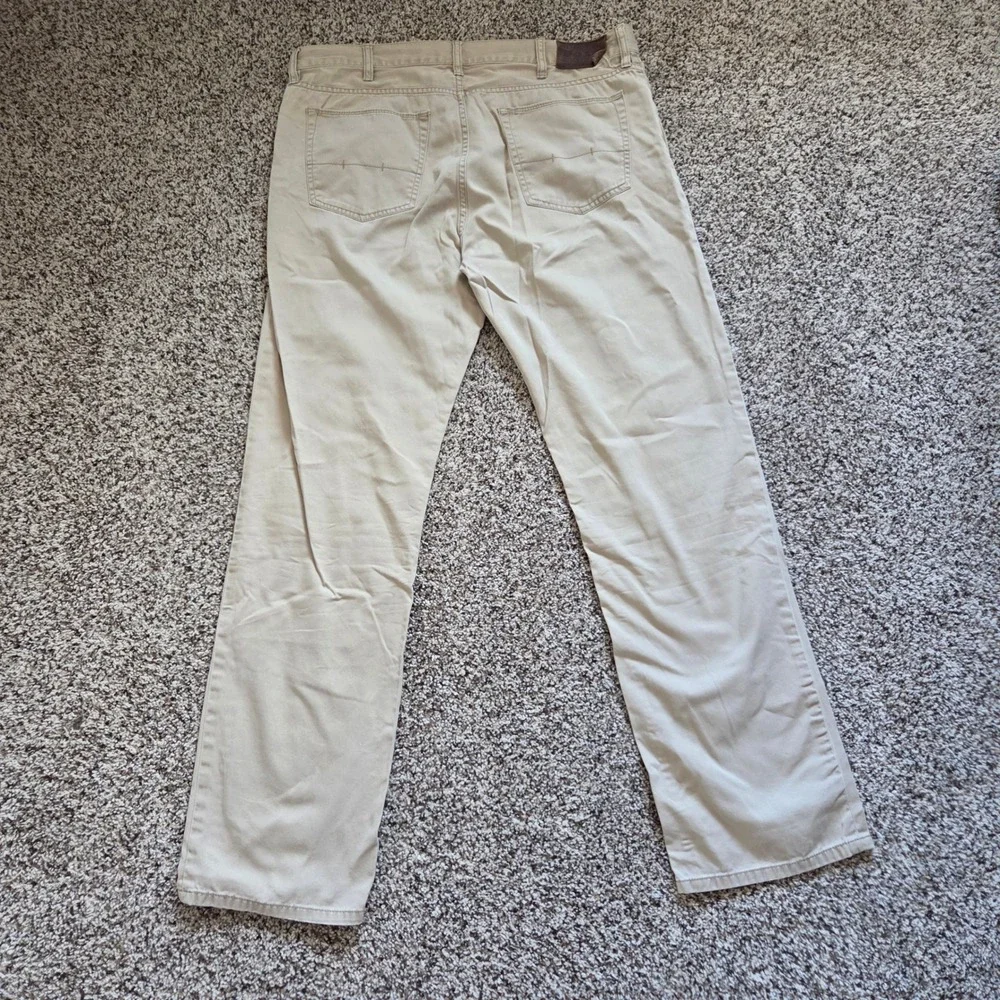 Polo Ralph Lauren Mens Khaki Pants 36x32 Straight Leg Cotton Twill Tan V196820